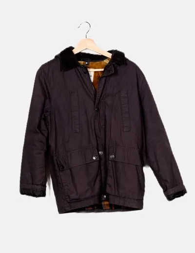 Zara Chaqueta azul marina bolsillo